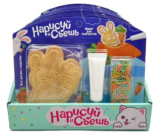  Набор для творчества Нарисуй и съешь "Зайка" (блок 12шт 59г) в Мичуринске