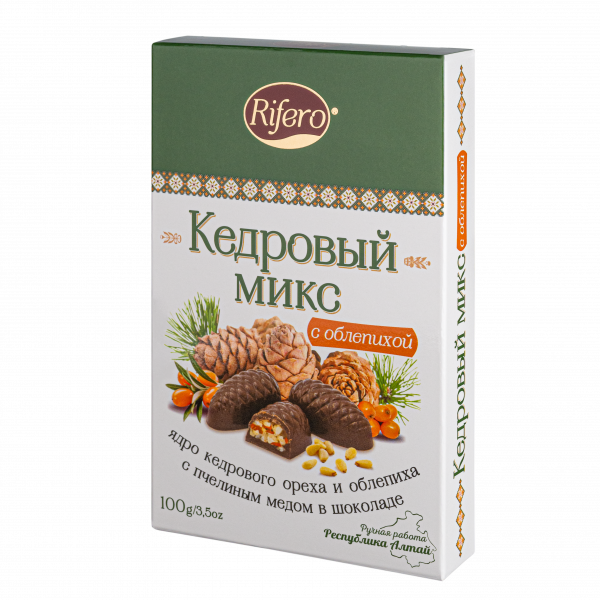 №1 Риф и ко Конфеты "Кедровый микс ОБЛЕПИХА" 100г      в Мичуринске