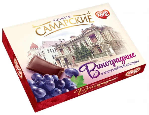 №2 КФ МИР Виноградные в шоколадной глазури 160г  в Мичуринске