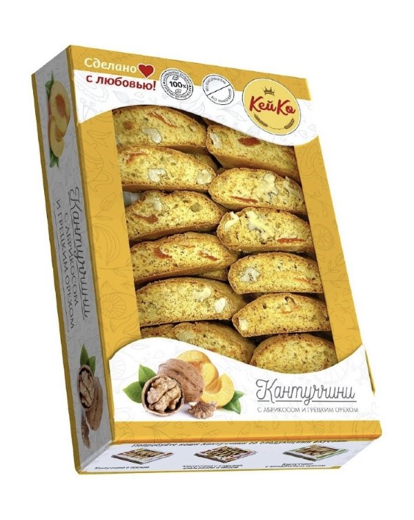 №3 Кей Ко Кантуччини с абрикосом и грецким орехом, 200г в Мичуринске