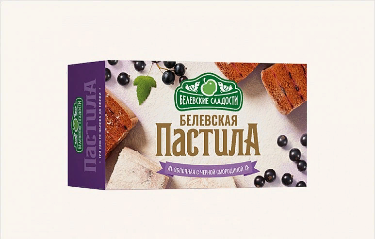  Пастила  200г диетическая с ЧЁРНОЙ Смородиной, НОВЫЙ ФОРМАТ (4*50г)   в Мичуринске